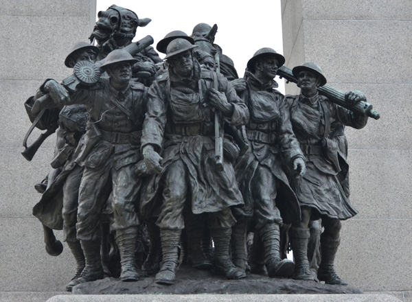 Base of the National War Memorial, Ottawa, Canada
